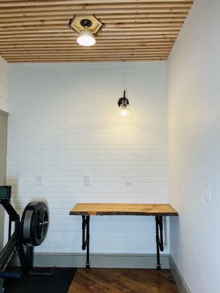 Create a Faux Brick Accent Wall for an Industrial Man Cave Feel