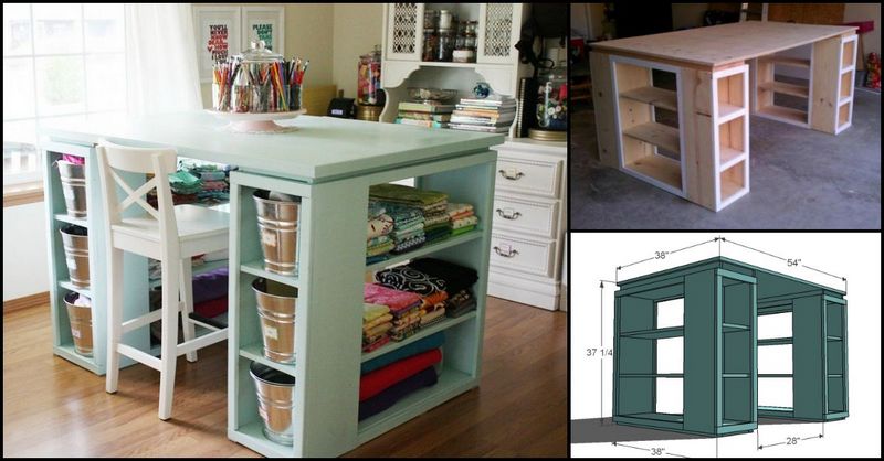 Mint Maker's Workbench with Built-In Storage