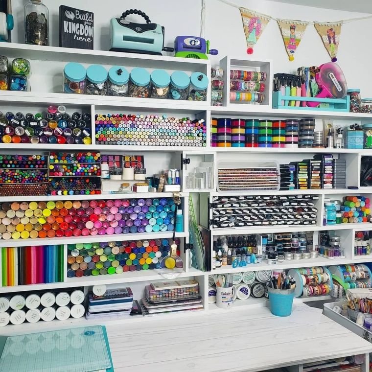 Grid & Work: Wall Cubby Desk Makeover