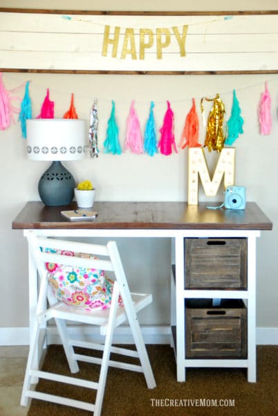 Rustic Crate Workstation Makeover