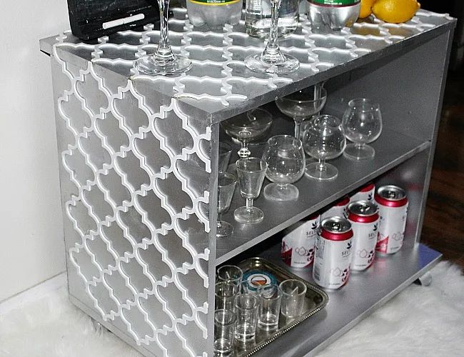 Stylish DIY Bar Cart That Rolls With Your Entertaining Style