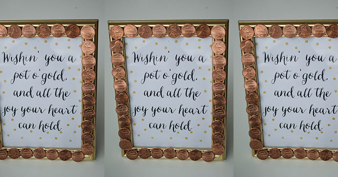 Shimmering Penny Frame: A Touch of Luck for Your Memories