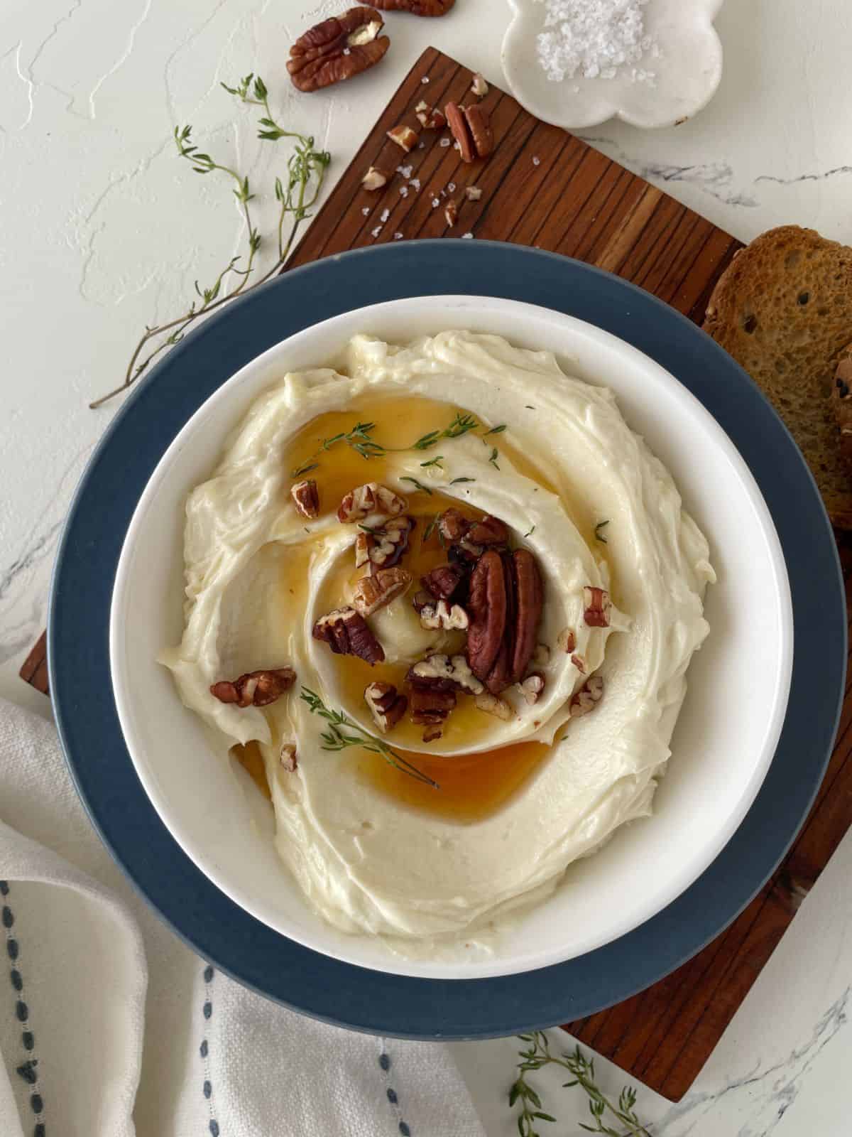 Honeyed Goat Cheese Crostini with Candied Walnuts