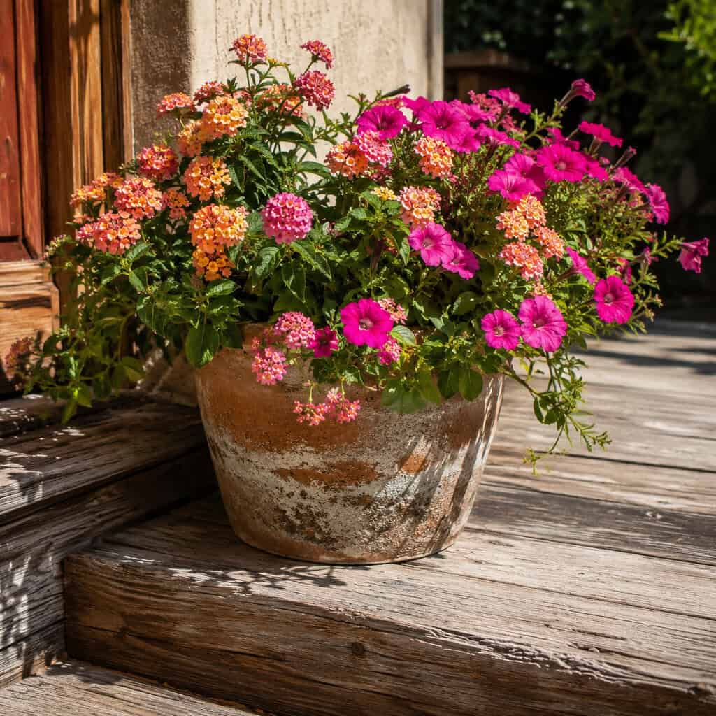 Heat-Loving Lantana and Fuchsia Supertunia