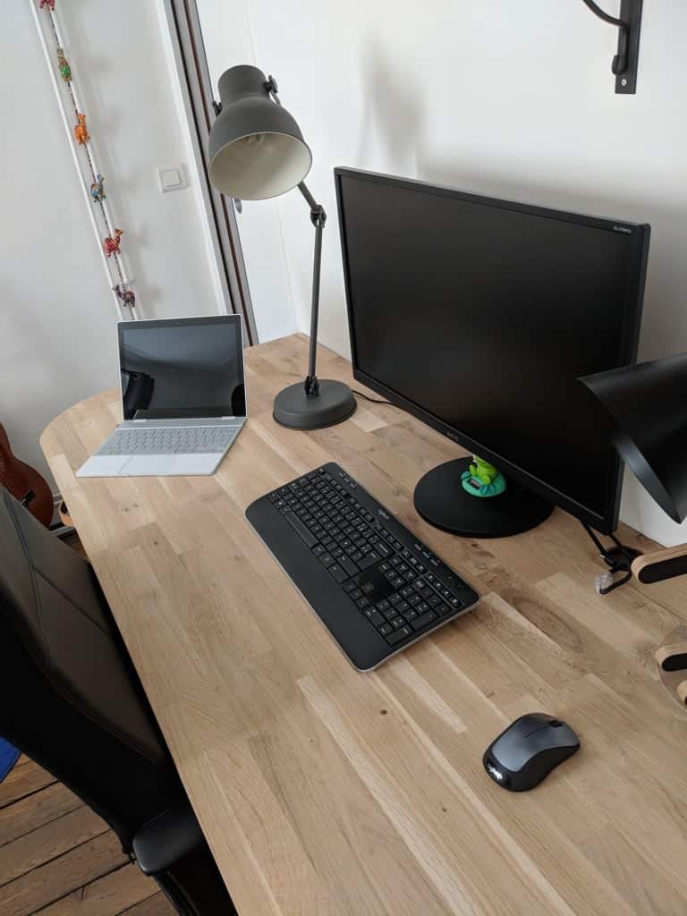 Chic Industrial Desk Makeover with Leather Accents