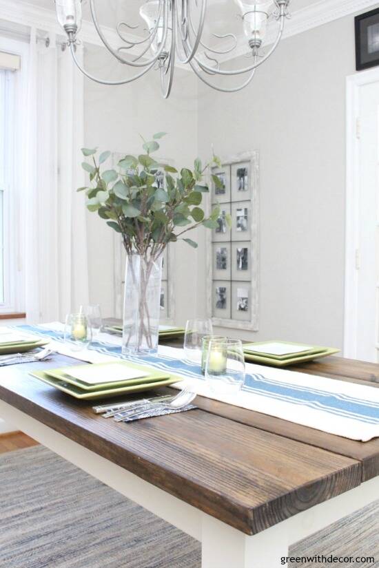 Coastal Blue & Green Tablescape