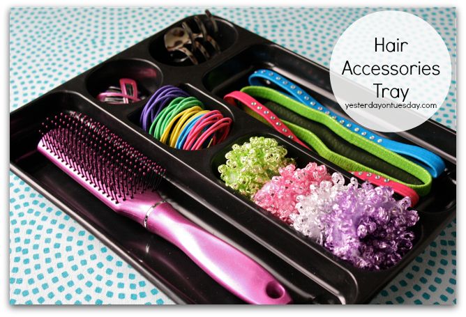 Repurposed Desk Organizers for Hair Tool Management