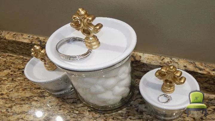 Decorative Lidded Jars with Integrated Jewelry Perches