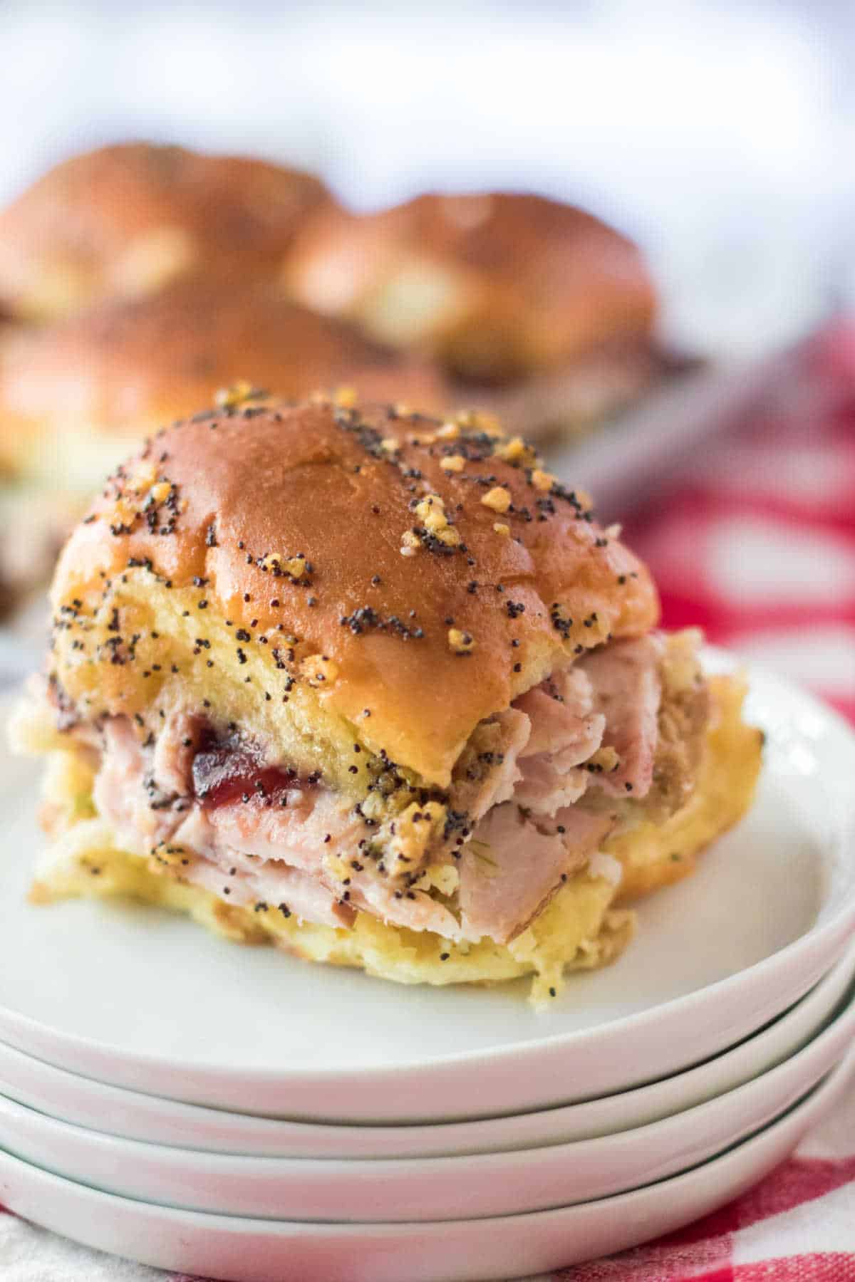 Savory Harvest Turkey and Cranberry Pull-Apart Sliders
