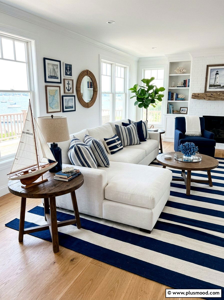 Striped Serenity: Embrace the Coastal Vibes