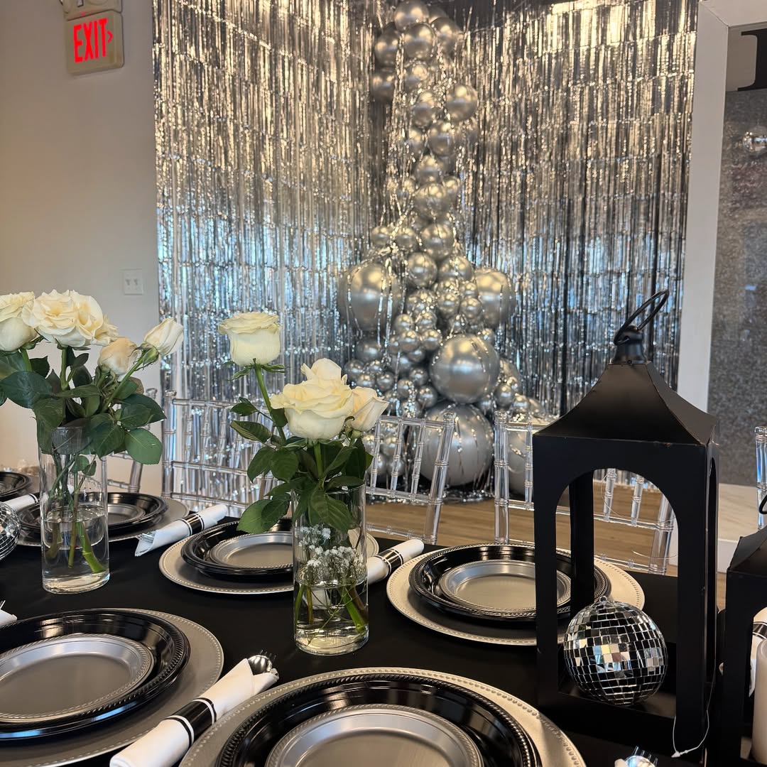 Host a Black-and-Silver Supper