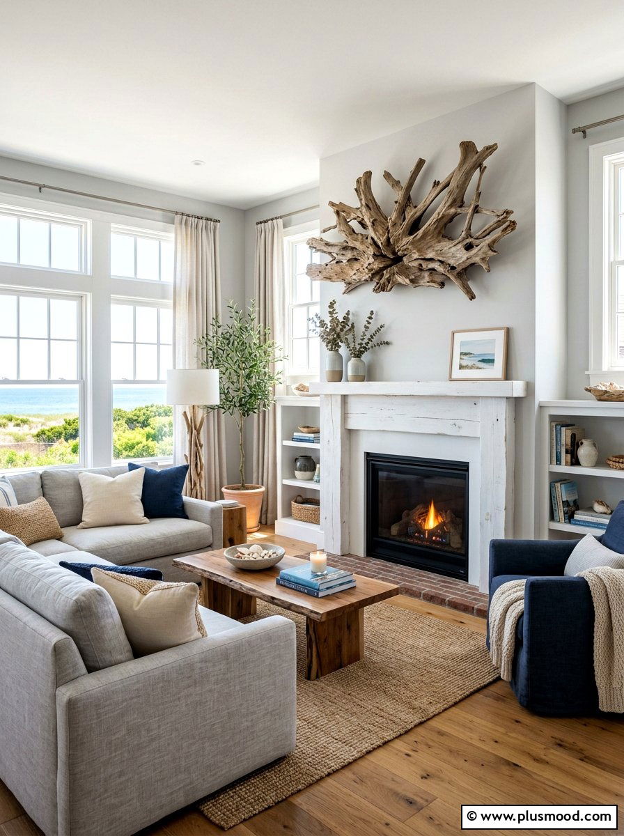 Coastal Charm with Driftwood Accents