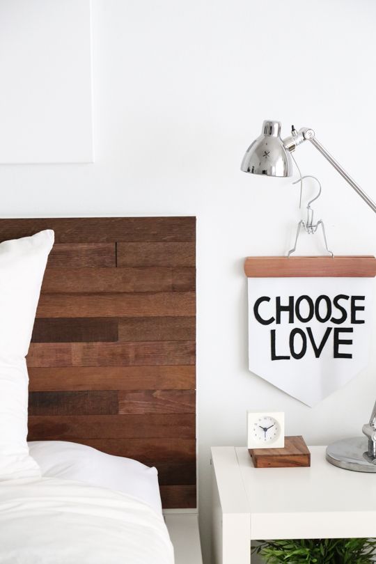 Peel-and-Stick Wood Makeover for Any IKEA Headboard