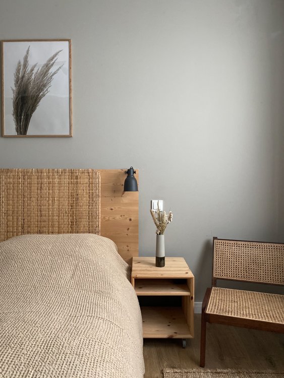 Relaxed Cane and Wicker Accent for a MALM Frame