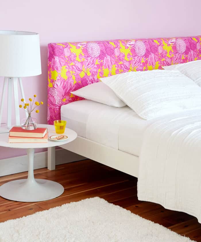 Color-Drenched TARVA Headboard with Upholstered Flair