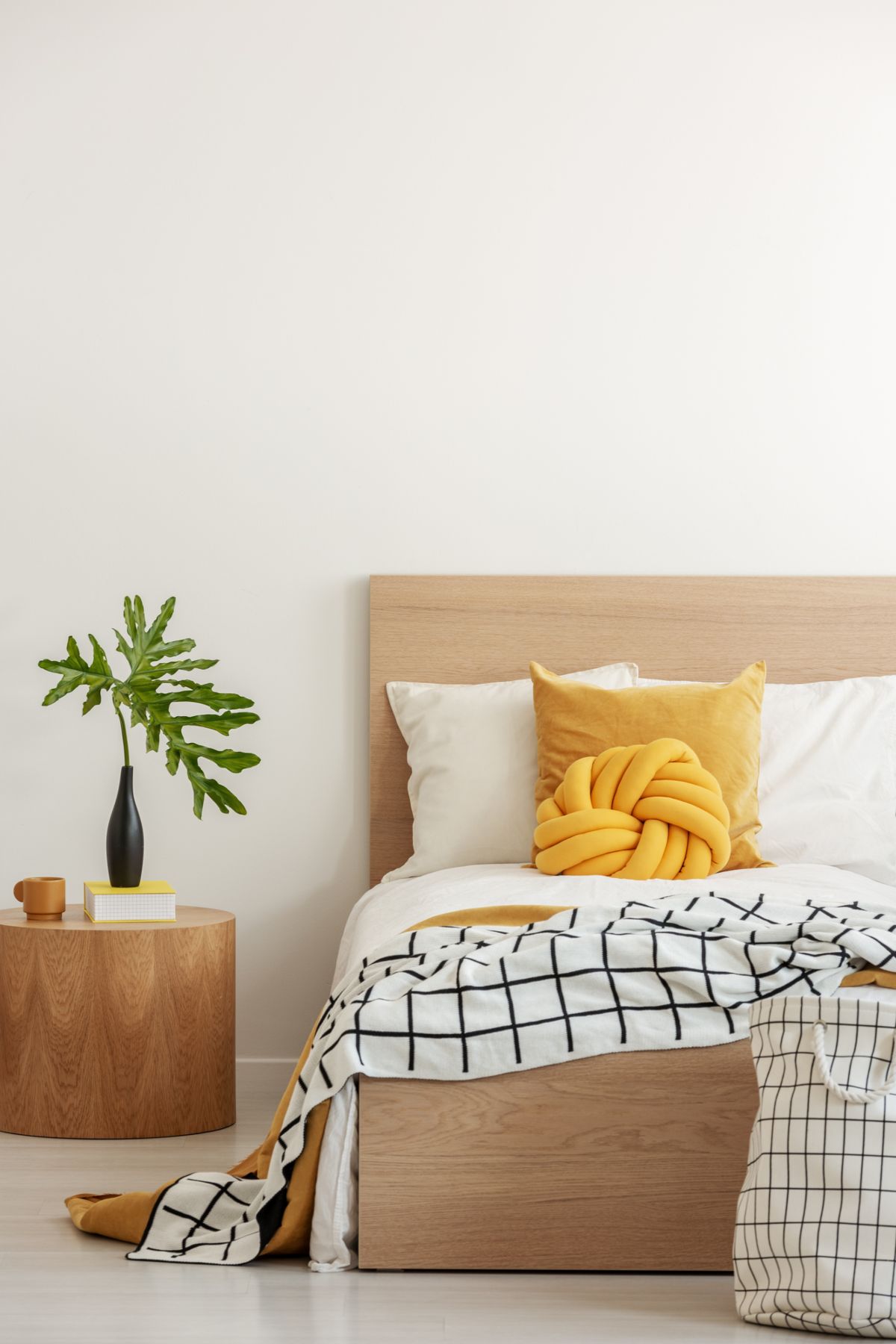 Sunshine Yellow Meets Crisp White Bedroom