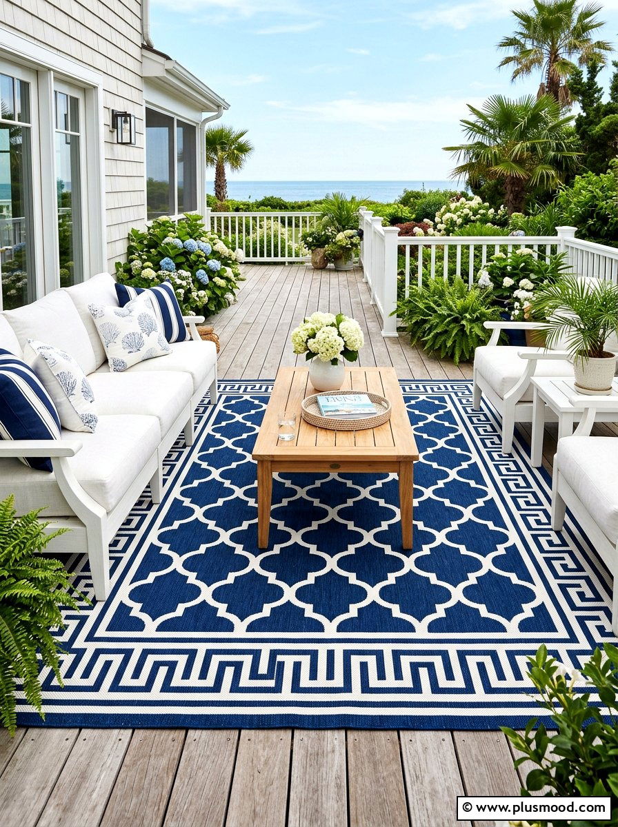 Use a Rug to Pull Mismatched Seating Together