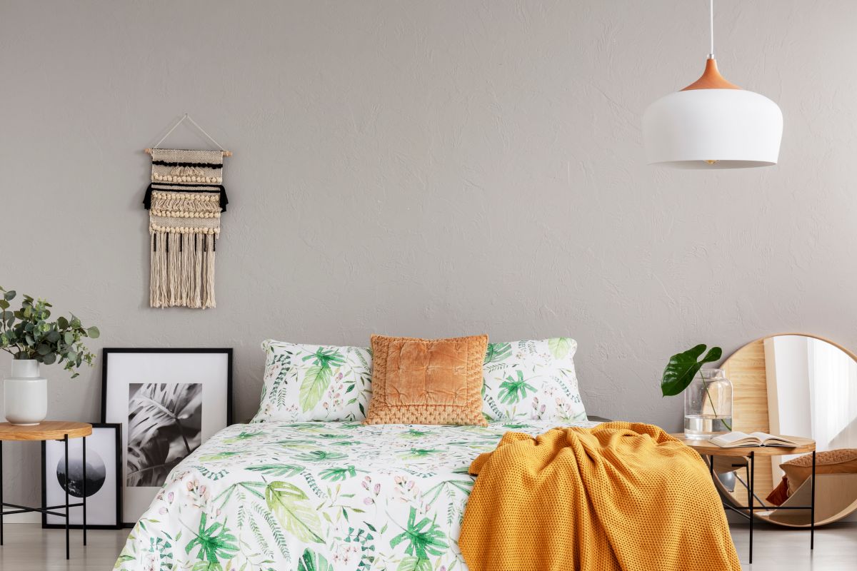 Bold Floral Bedding as a Focal Point