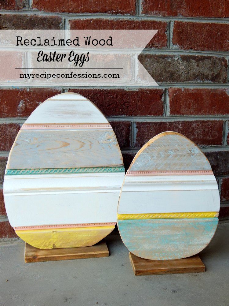 Rustic Reclaimed Wood Egg Art