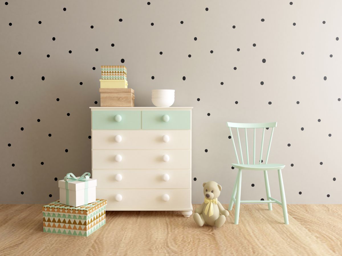 Playful Polka-Dot Accent Wall
