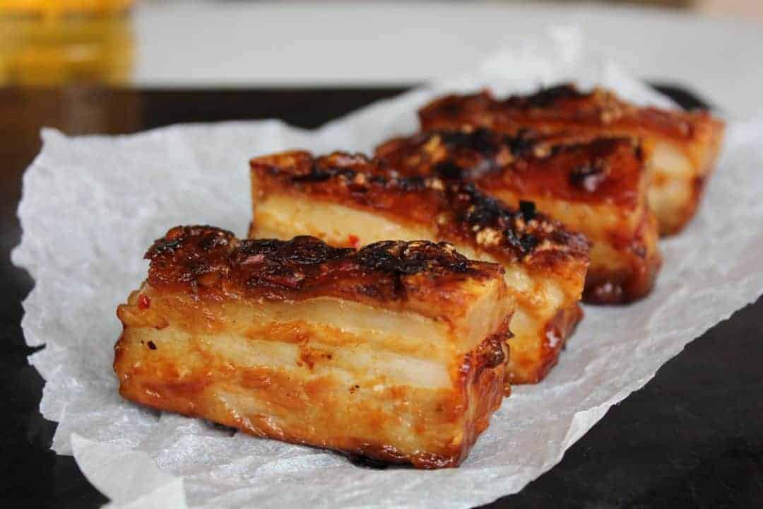 Crispy Spiced Pork Belly with Apple Cider Reduction