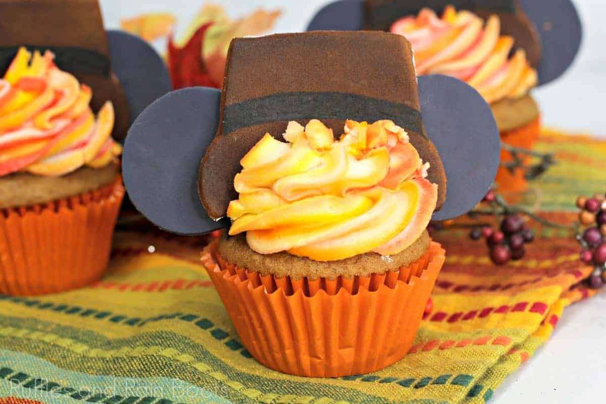 Autumn Mouse‑Ears Cupcakes