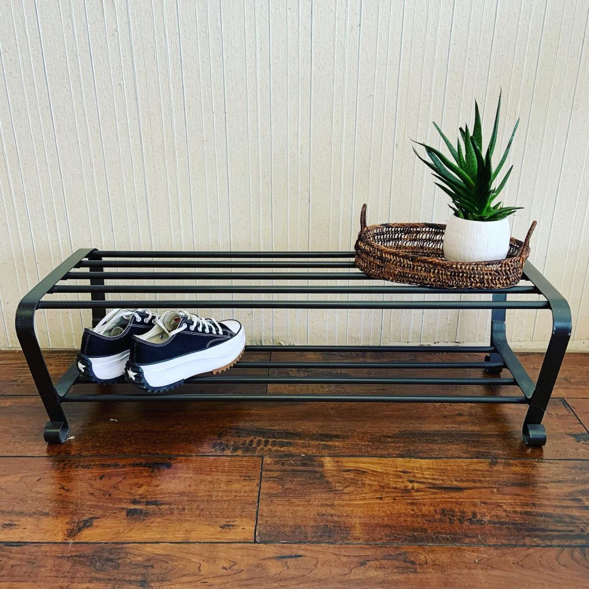 Sleek Metal Organizer for Shoes