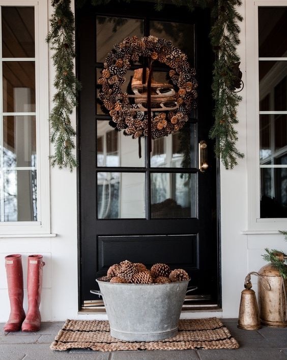 Rustic Simplicity: A Nature-Inspired Farmhouse Porch