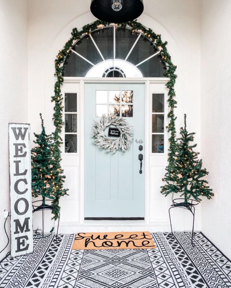 Nordic Frost: A Minimalist Hygge Porch for the Holidays