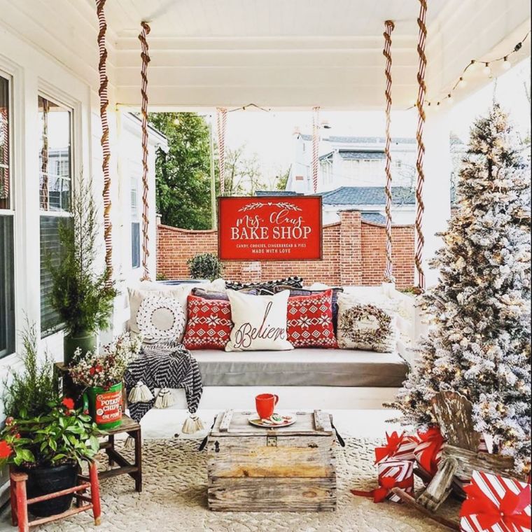 Sweet Treats & Porch Swing Dreams: A Mrs. Claus Inspired Entrance