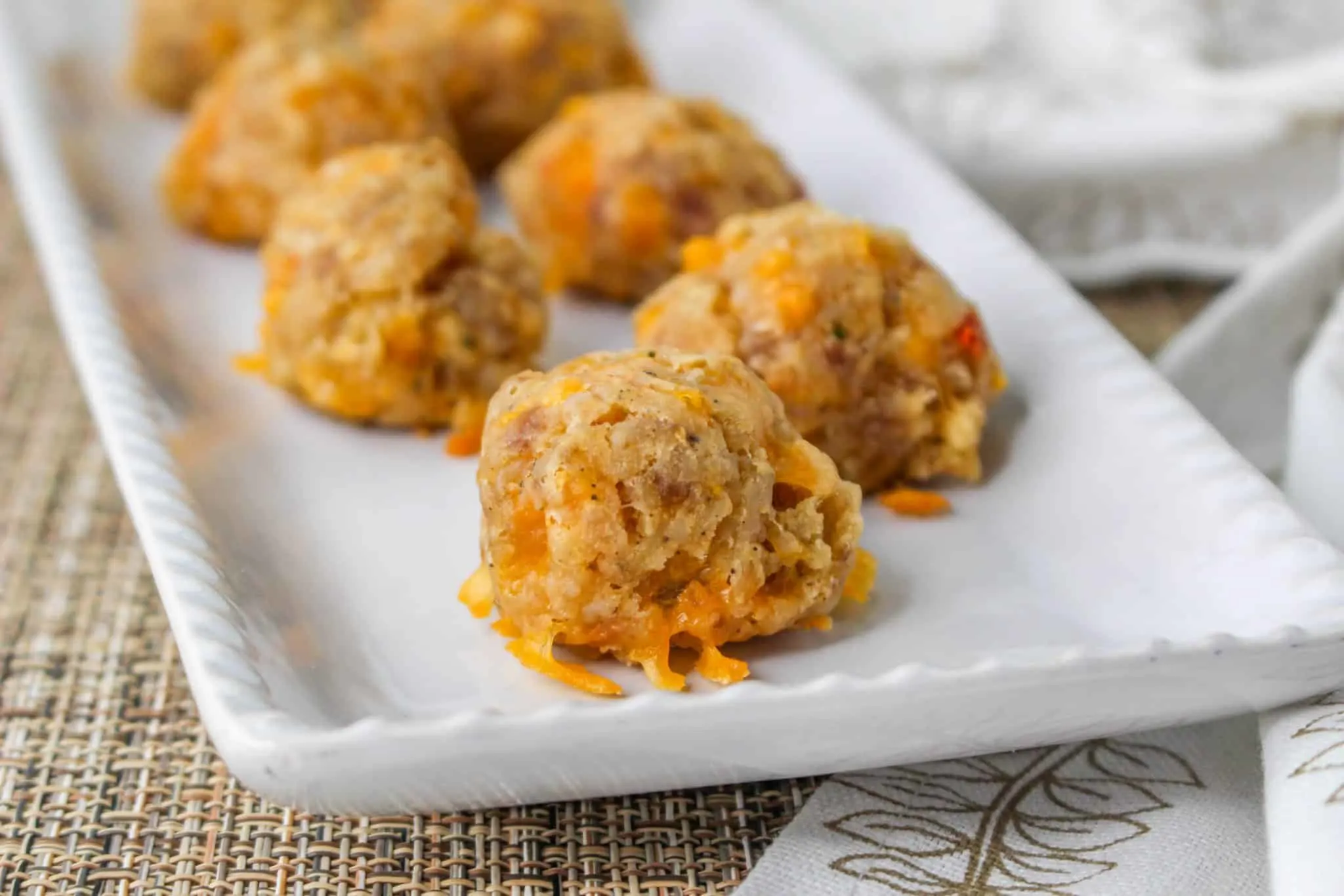 Garlic‑Herb Cheddar Sausage Bites