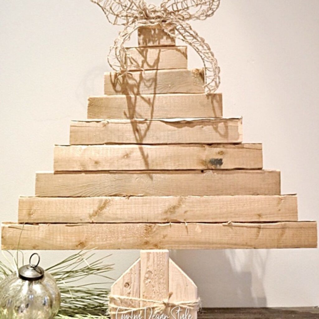 Rustic Pyramid Wood Tree