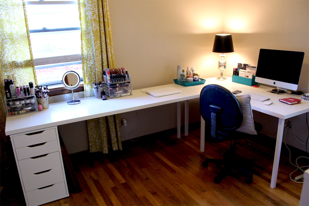 Maximize Your Workspace with a Stylish L-Shaped IKEA Desk Hack