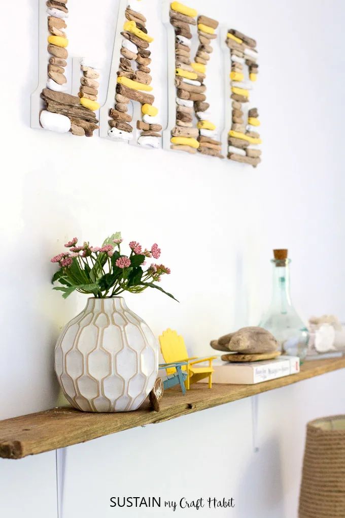 Coastal Driftwood Display Shelf