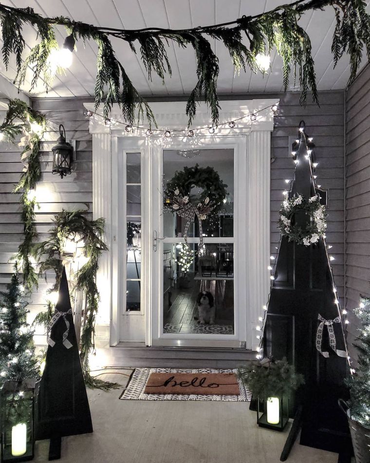 Minimalist Pines: Clean, Modern Holiday Lighting
