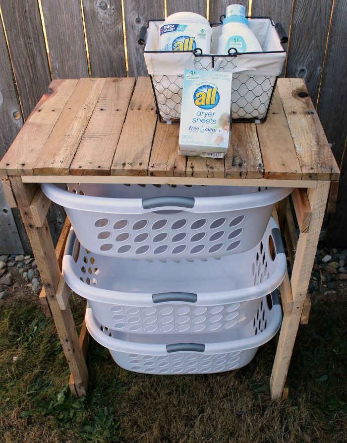 Stacked Basket Laundry Organizer