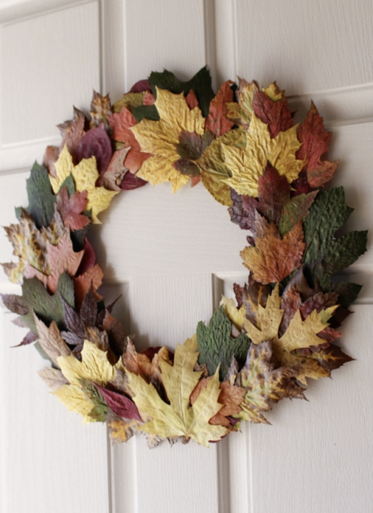 Autumn Glow Leaf Wreath