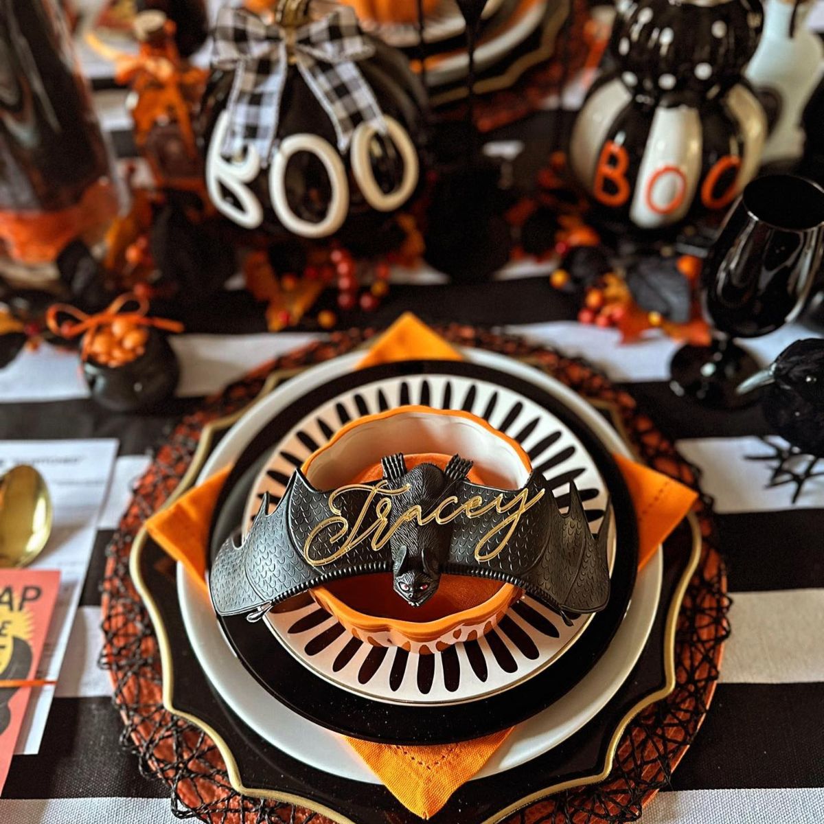 Boo-tiful Bat Place Cards