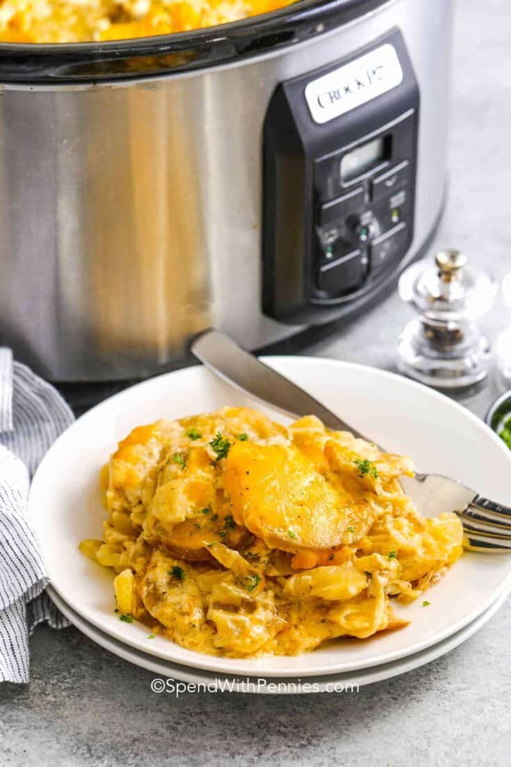 Slow-Braised Holiday Cheddar Potatoes