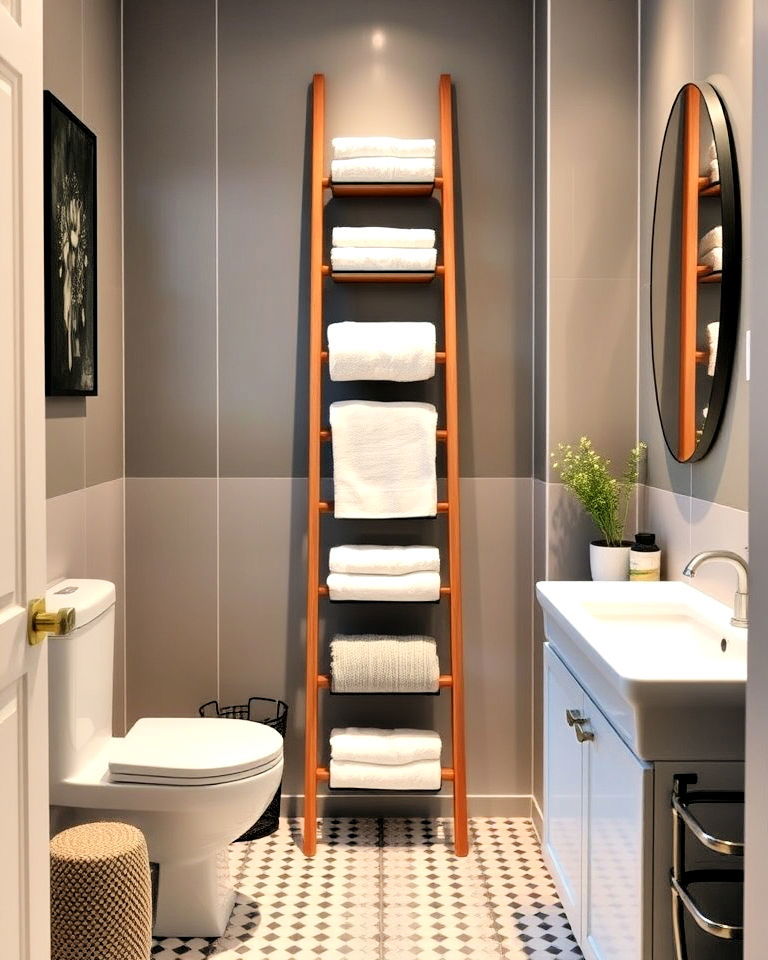 Lean a Storage Ladder Against a Blank Wall