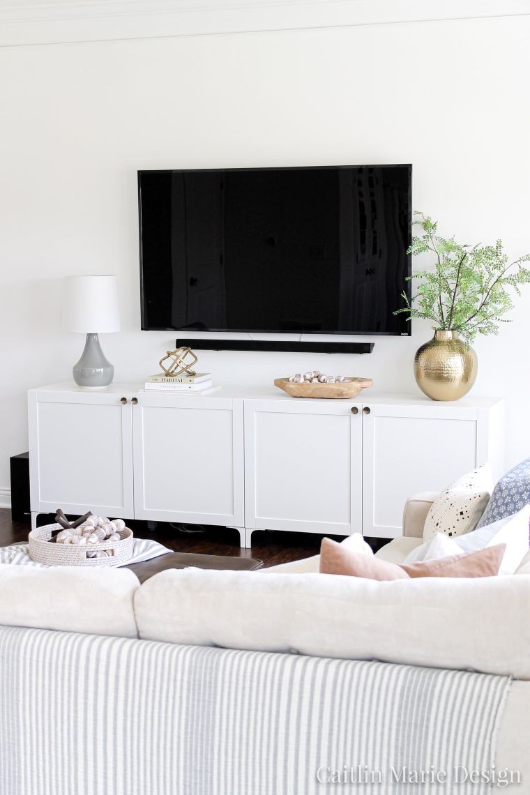 Stack Cabinets for a Vintage-Inspired Unified TV Console