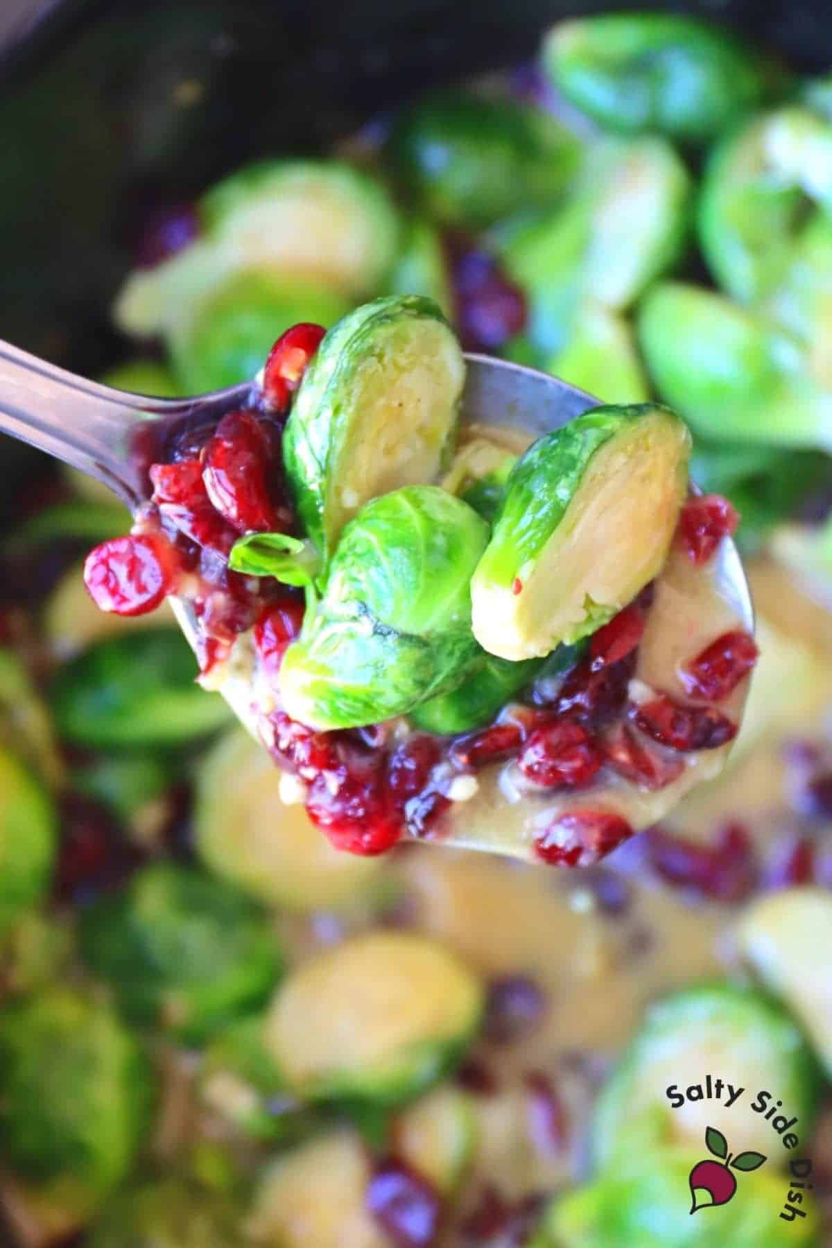 Maple-Balsamic Slow-Cooker Brussels with Toasted Pecans