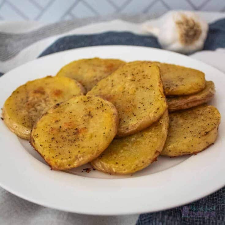 Parmesan-Crisp Halved Potatoes with Garlic & Lemon