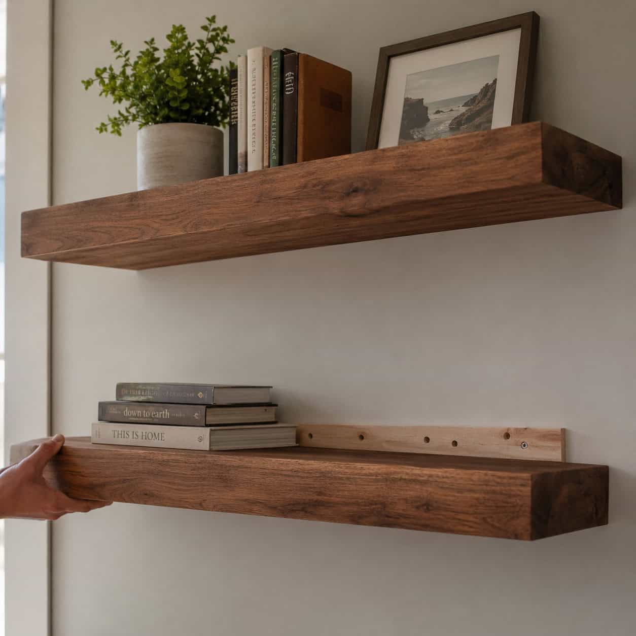 Install Floating Shelves to Create Display and Storage