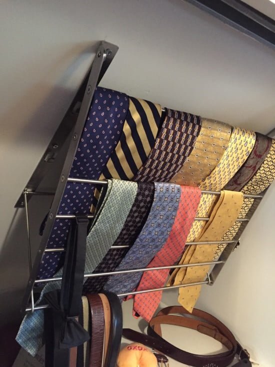 Clever Tie and Accessory Storage for Sloped Ceiling Corners