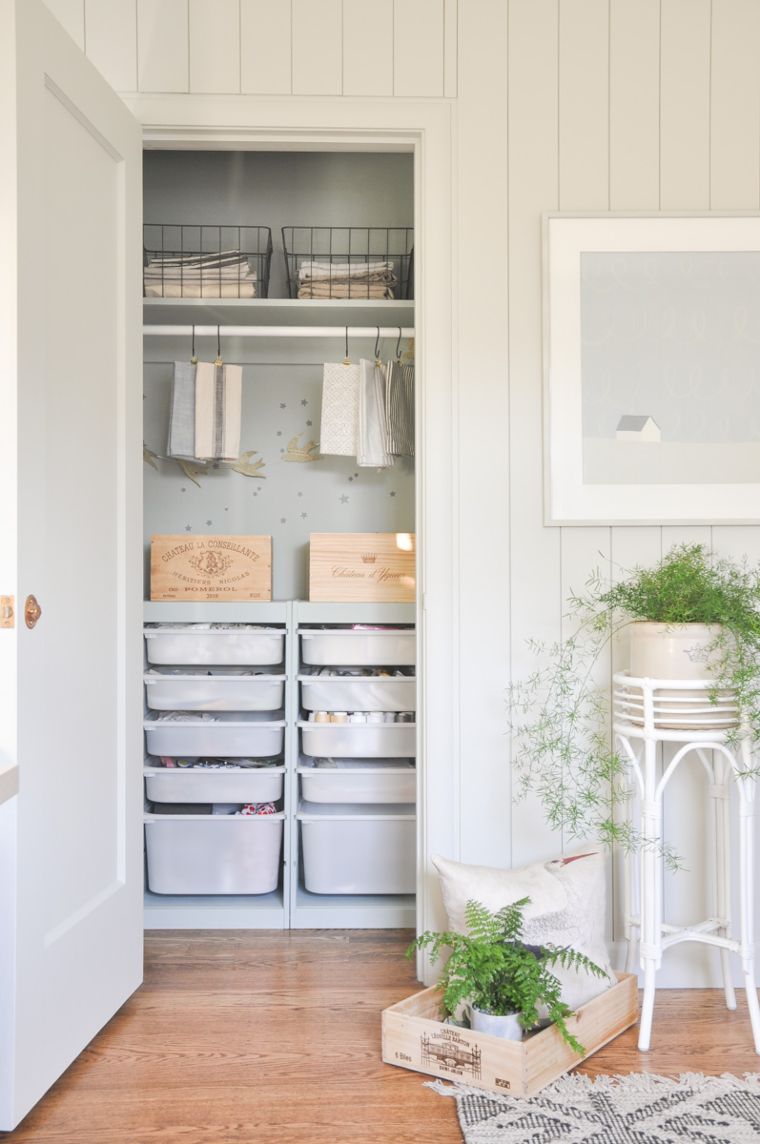 Budget Closet Makeover Using Stacked IKEA Trofast Units