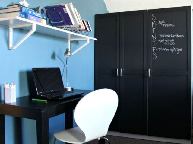 Transform the IKEA DOMBAS Wardrobe into a Chalkboard Storage Unit