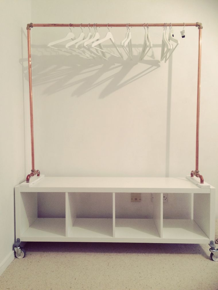 Build a Rolling Open Wardrobe from a Flipped IKEA Kallax
