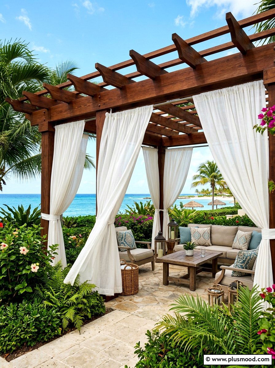 Borrow Privacy From a Few Outdoor Curtains