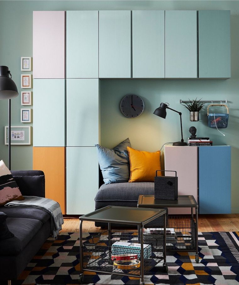 Color-Blocked Hanging Study Nook